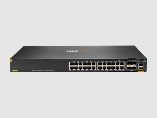 HPE Aruba Networking CX 6300F 24‑port 1GbE Class 4 PoE and 4‑port SFP56 Switch（JL666A）
